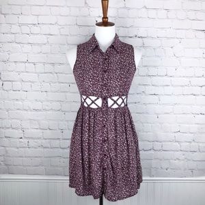 Forever 21 Sleeveless Button Up Dress